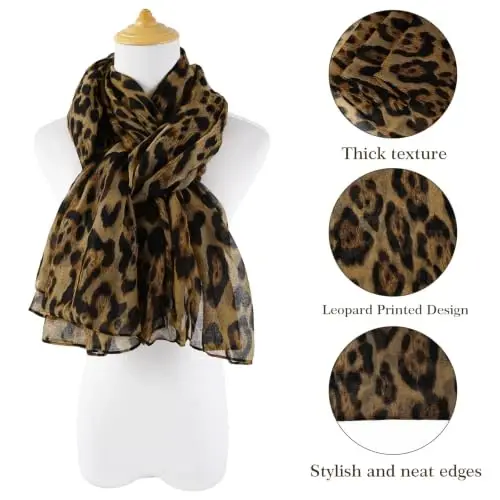 E-Clover Fashion Scarf for Women Lightweight Scarves Shawl Wrap for Spring/Summer Winter - 4