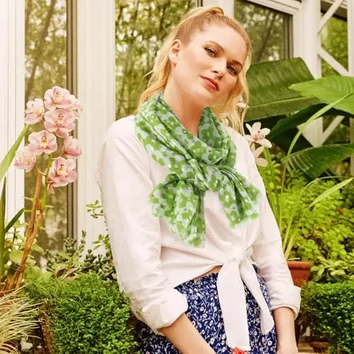 E-Clover Fashion Scarf for Women Lightweight Scarves Shawl Wrap for Spring/Summer Winter - 5