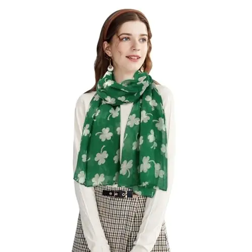 E-Clover Fashion Scarf for Women Lightweight Scarves Shawl Wrap for Spring/Summer Winter - 3