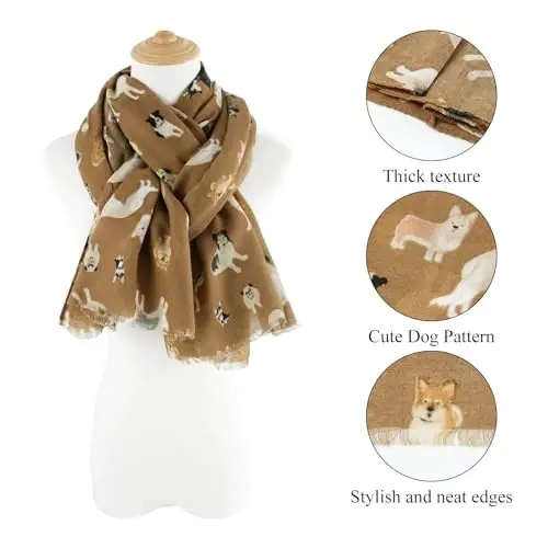 E-Clover Fashion Scarf for Women Lightweight Scarves Shawl Wrap for Spring/Summer Winter - 2