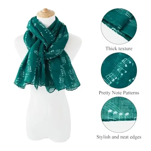 E-Clover Fashion Scarf for Women Lightweight Scarves Shawl Wrap for Spring/Summer Winter - 2