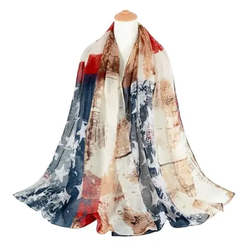 E-Clover Fashion Scarf for Women Lightweight Scarves Shawl Wrap for Spring/Summer Winter - 3