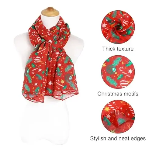 E-Clover Fashion Scarf for Women Lightweight Scarves Shawl Wrap for Spring/Summer Winter - E-Clover (1)