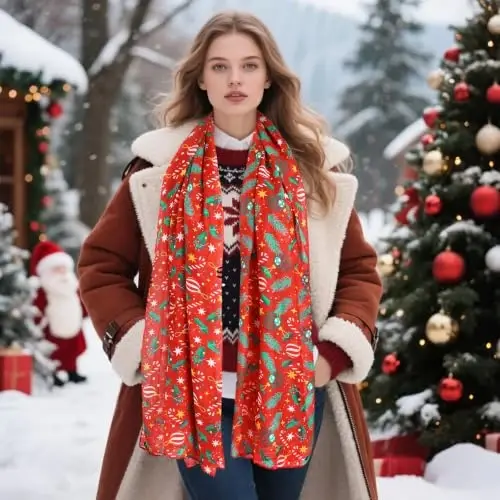 E-Clover Fashion Scarf for Women Lightweight Scarves Shawl Wrap for Spring/Summer Winter - 6