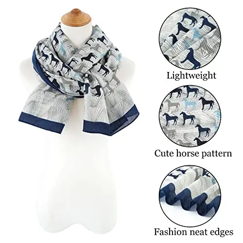 E-Clover Fashion Scarf for Women Lightweight Scarves Shawl Wrap for Spring/Summer Winter - 3