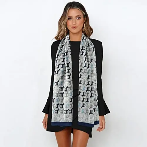 E-Clover Fashion Scarf for Women Lightweight Scarves Shawl Wrap for Spring/Summer Winter - 4