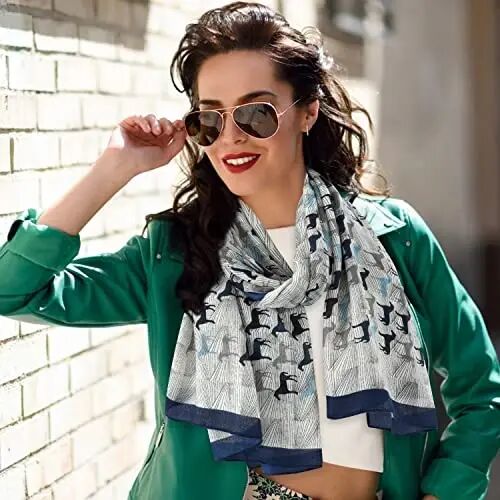 E-Clover Fashion Scarf for Women Lightweight Scarves Shawl Wrap for Spring/Summer Winter - E-Clover (1)
