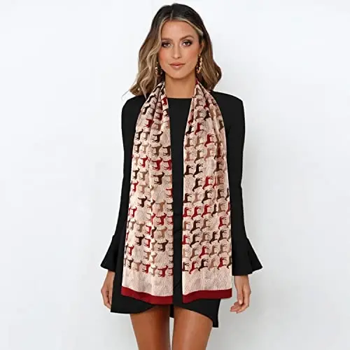 E-Clover Fashion Scarf for Women Lightweight Scarves Shawl Wrap for Spring/Summer Winter - E-Clover (1)
