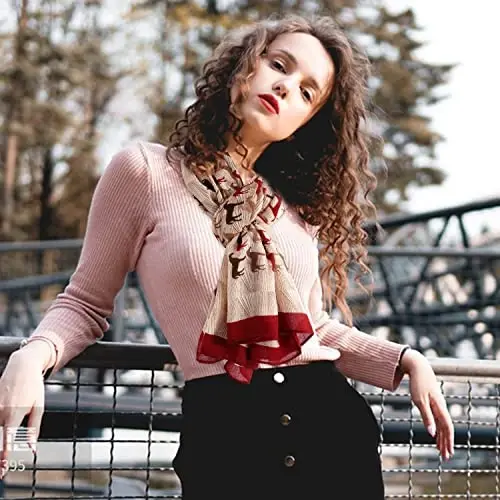 E-Clover Fashion Scarf for Women Lightweight Scarves Shawl Wrap for Spring/Summer Winter - 3