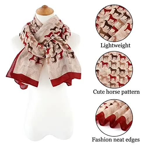 E-Clover Fashion Scarf for Women Lightweight Scarves Shawl Wrap for Spring/Summer Winter - 4