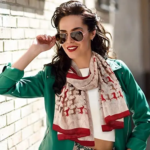 E-Clover Fashion Scarf for Women Lightweight Scarves Shawl Wrap for Spring/Summer Winter - 6
