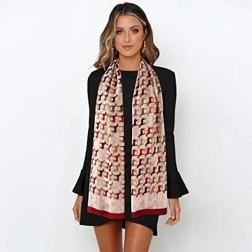 E-Clover Fashion Scarf for Women Lightweight Scarves Shawl Wrap for Spring/Summer Winter - E-Clover (1)