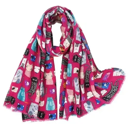 E-Clover Fashion Scarf for Women Lightweight Scarves Shawl Wrap for Spring/Summer Winter - E-CLOVER
