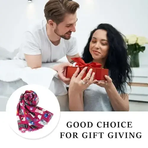 E-Clover Fashion Scarf for Women Lightweight Scarves Shawl Wrap for Spring/Summer Winter - 3