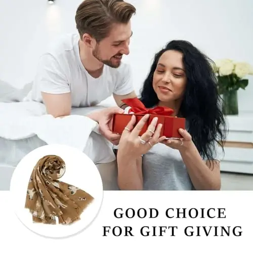 E-Clover Kadınlar için Moda Eşarp Hafif Şallar İlkbahar/Yaz Kış için Şal Wrap - 3