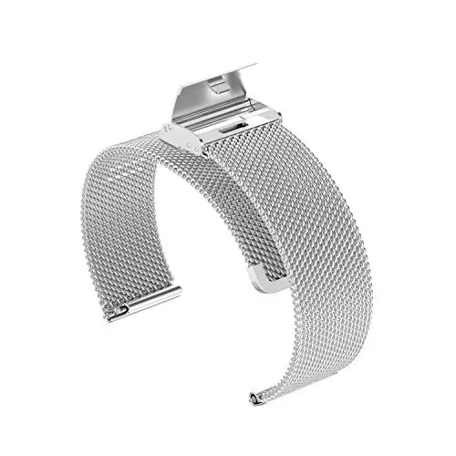 E ECSEM Metal Bands Compatible for TOZO S6/S5/S3 Women Men Stainless Steel Mesh Adjustable Watch Strap Replacement Wristband for TOZO S6 S5 S3 Smart Watch Accessories - E (1)