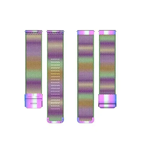 E ECSEM Metal Bands Compatible for TOZO S6/S5/S3 Women Men Stainless Steel Mesh Adjustable Watch Strap Replacement Wristband for TOZO S6 S5 S3 Smart Watch Accessories - 2