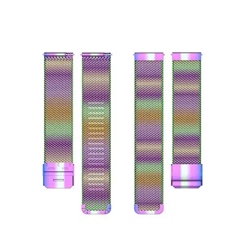 E ECSEM Metal Bands Compatible for TOZO S6/S5/S3 Women Men Stainless Steel Mesh Adjustable Watch Strap Replacement Wristband for TOZO S6 S5 S3 Smart Watch Accessories - 2