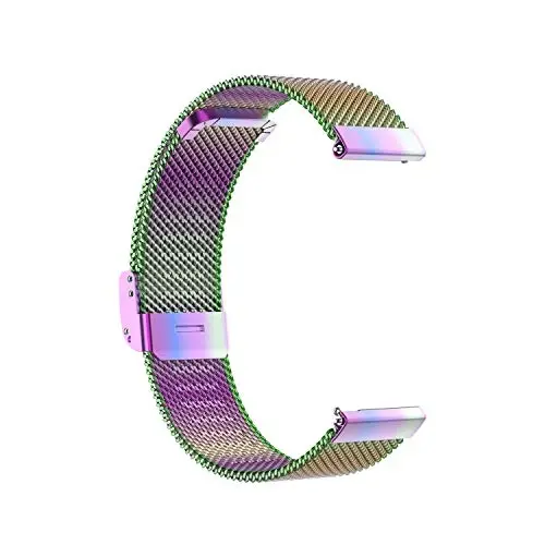 E ECSEM Metal Bands Compatible for TOZO S6/S5/S3 Women Men Stainless Steel Mesh Adjustable Watch Strap Replacement Wristband for TOZO S6 S5 S3 Smart Watch Accessories - 5