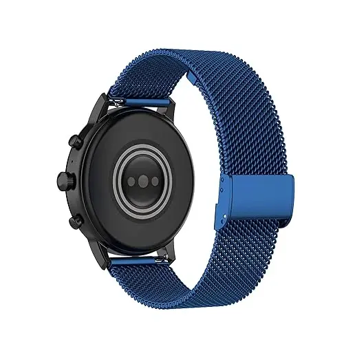 E ECSEM Металлические браслеты, совместимые с TOZO S6/S5/S3, женские, мужские, из нержавеющей стали, сетчатый регулируемый ремешок для часов, сменный браслет для TOZO S6 S5 S3, аксессуары для умных часов - 1