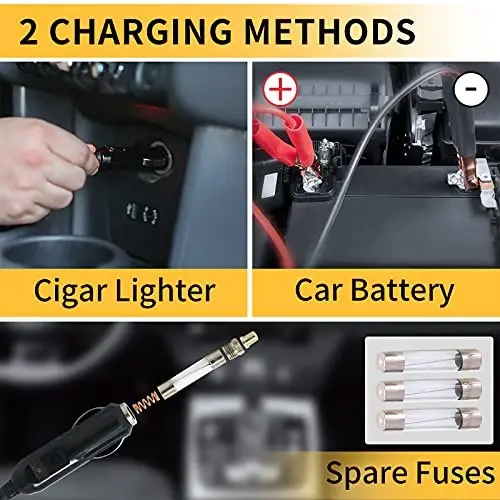 E-Heelp Electric Scissor Car Jack - 3 Ton 12V with Impact Wrench & Inflator for Car, SUV, Sedan Tire Changing - 4