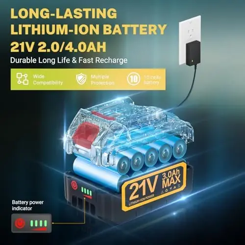 E-HEELP Simsiz Elektrik Gidravlik Avtomobil Krati 5 ton Lithium Batareyasi bilan Simsiz Impakt Kaliti O'z ichiga oladi Qayta zaryadlanuvchi Sensorli Krati Bir-biri ichida Samarali Avtomobilga Xizmat Ko'rsatish uchun Portativ Asboblar to'plami - 5