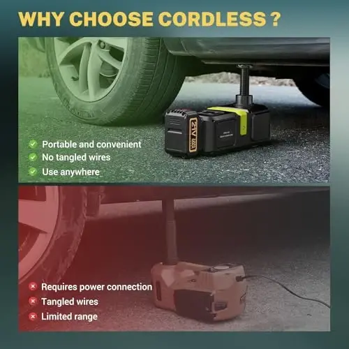 E-HEELP Simsiz Elektrik Gidravlik Avtomobil Krati 5 ton Lithium Batareyasi bilan Simsiz Impakt Kaliti O'z ichiga oladi Qayta zaryadlanuvchi Sensorli Krati Bir-biri ichida Samarali Avtomobilga Xizmat Ko'rsatish uchun Portativ Asboblar to'plami - 6