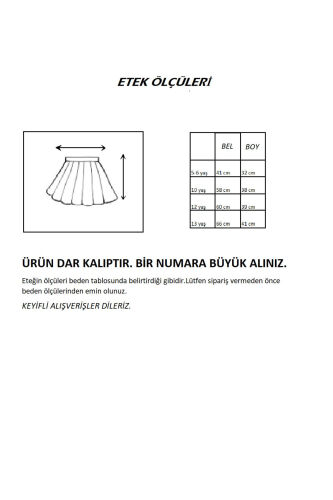E Kız Çocuk Siyah Düğme Detayli Alya Kumaş Mini Etek 1111194-SİYAH ALYA KUMAŞ KIZ ETEK - 2