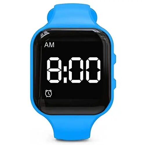 e-vibra Vibrating Alarm Watch Water Resistant Wake Up Wristband Silent Medical Reminder Watch - with Timer and 15 Daily Alarms (Blue) - 1