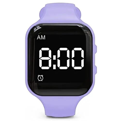 e-vibra Vibrating Alarm Watch Water Resistant Wake Up Wristband Silent Medical Reminder Watch - with Timer and 15 Daily Alarms (Purple) - 1