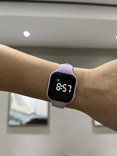 e-vibra Vibrating Alarm Watch Water Resistant Wake Up Wristband Silent Medical Reminder Watch - with Timer and 15 Daily Alarms (Purple) - 2