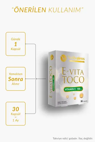 E-vita Toco (Vitamin E Acetate 100mg) 30 Capsules - 5