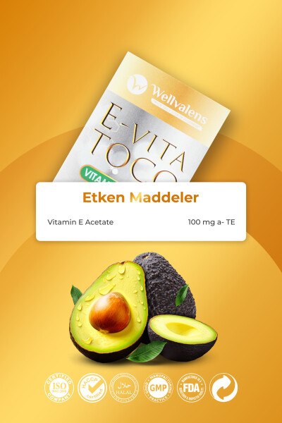 E-vita Toco (Vitamin E Asetat 100mg) 30 Kapsül - 4