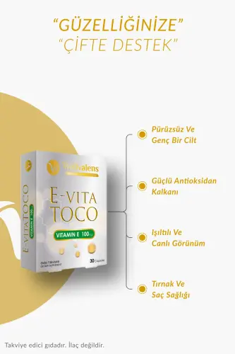 E-vita Toco (Vitamin E Asetati 100mg) 30 Kapsula - WELLVALENS (1)