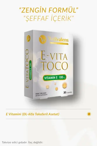 E-vita Токо (Ацетат витамина E 100 мг) 30 капсул - 3