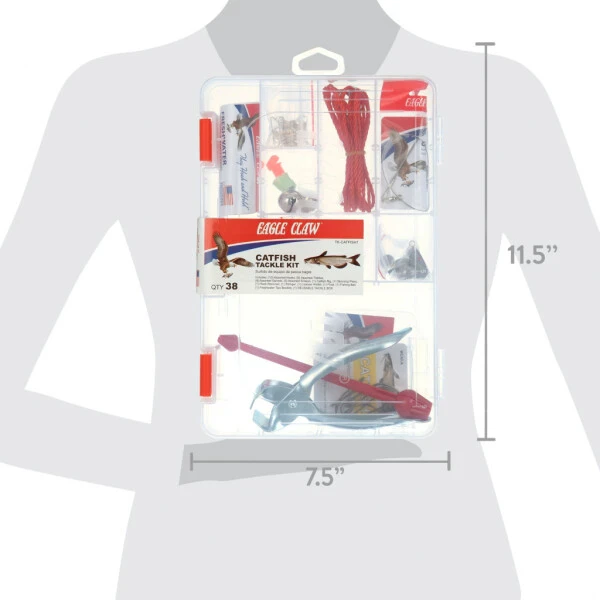 Eagle Claw Catfish Tackle Kit, 38 xil turdagi anjomlar - 8