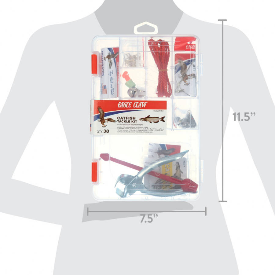 Eagle Claw Catfish Tackle Kit, 38 xil turdagi anjomlar - 8