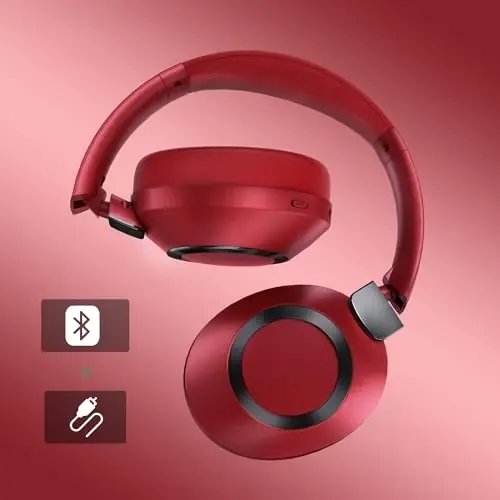 EAORUL Headphones Wireless Bluetooth, 100H Playtime Active Noise Cancelling Headphones, Bluetooth Headphone with Mic, Over Ear Wireless Headphone with Deep Bass - 3