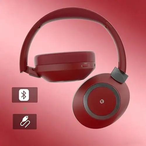 EAORUL Headphones Wireless Bluetooth, 100H Playtime Active Noise Cancelling Headphones, Bluetooth Headphone with Mic, Over Ear Wireless Headphone with Deep Bass - 3