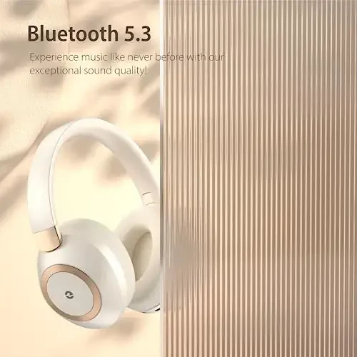 EAORUL shovqinni faol kamaytiradigan quloqchinlar, 100 soatlik ishlash vaqtiga ega simsiz Bluetooth quloqchinlari, mikrofonli Bluetooth quloqchin, sayohat uchun chuqur basli quloq ustidagi simsiz quloqchin - 4