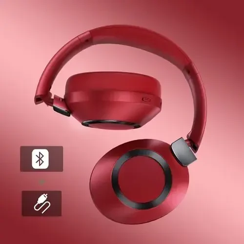 EAORUL Simsiz Bluetooth quloqchinlari, 100 soatlik oʻyin vaqti faol shovqinni bekor qiluvchi quloqchinlar, mikrofonli Bluetooth quloqchin, chuqur basli quloq ustidagi simsiz quloqchin - 3