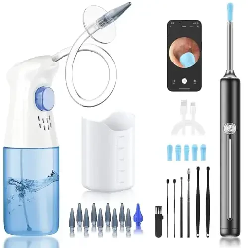 Ear Wax Removal - Ear Cleaner - Ear Camera - FSA HSA Eligible - Ear Wax Removal Kit - Ear Wax Removal Tool Camera - 1080HD Effective for Cleaning Ear Wax Build-Up - 1