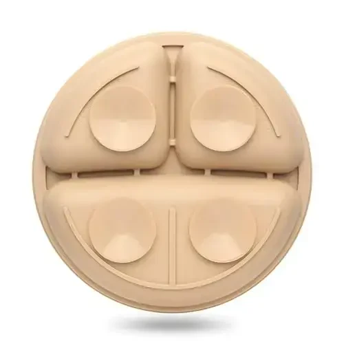 Eascrozn Suction Plates for Baby 3 pack, Stay Put Divided Toddler Plates, 100% Food Grade Silicone Baby Plates, BPA Free, Baby Feeding Supplies, Microwave & Dishwasher Safe - 6