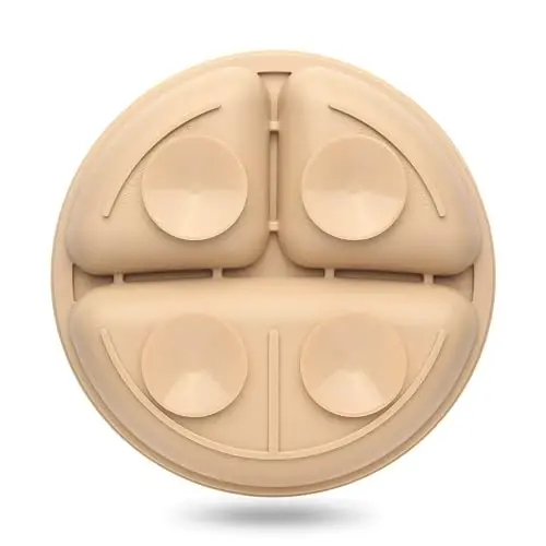 Eascrozn Suction Plates for Baby 3 pack, Stay Put Divided Toddler Plates, 100% Food Grade Silicone Baby Plates, BPA Free, Baby Feeding Supplies, Microwave & Dishwasher Safe - 6