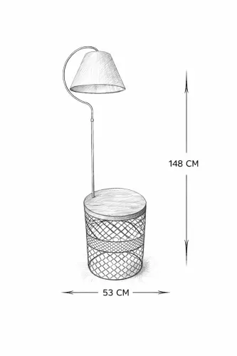 Easel Floor Lamp Tuğçe Ellipse Black Copper Patina ⭐️Rose Fabric Shade Pink Tasselled⭐️Living Room Corner-COPPER - 2