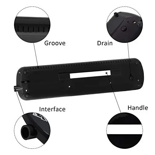 EastRock 37 Key Melodica Instrument Air Piano Keyboard Soprano style Pianica with Mouthpiece Tube Sets and Carrying Bag Black - 5