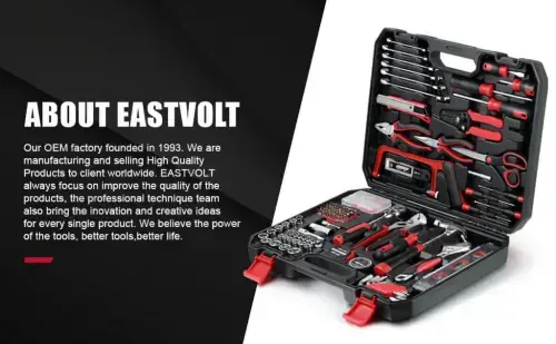 Eastvolt 218-Piece Household Tool Kit, Auto Repair Tool Set, Tool Kits for Homeowner, Plier, Screwdriver Set, Socket Kit and Toolbox Storage Case - 6