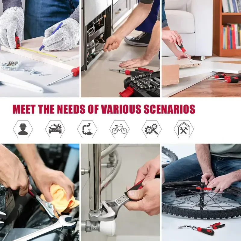 Eastvolt 218-Piece Household Tool Kit, Auto Repair Tool Set, Tool Kits for Homeowner, Plier, Screwdriver Set, Socket Kit and Toolbox Storage Case - 11