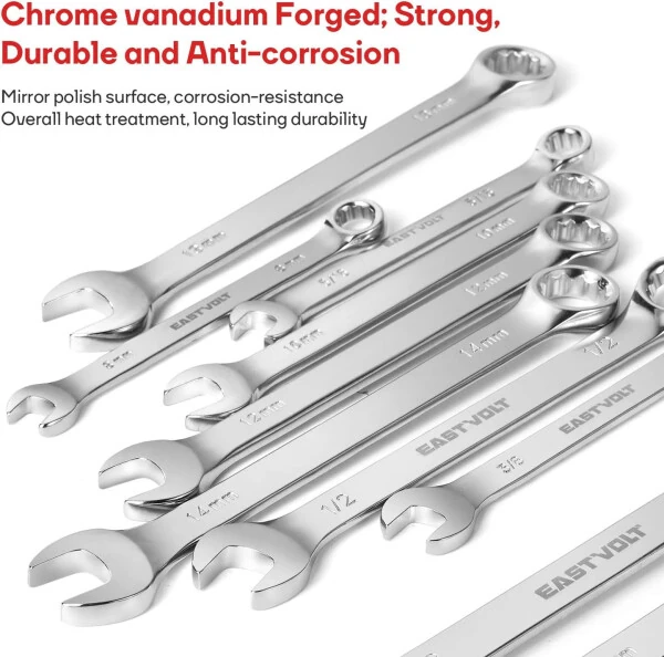 Eastvolt, Chrome Vanadium Finish Portable Tool Set, 248 Piece - Modazone