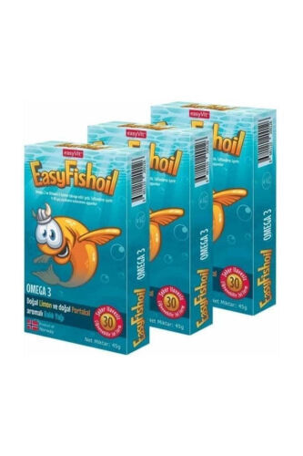 Easy Fish Oil Omega 3 Baliq Yog'i 30 Jel Kapsulası X 3 Ta'rifi - EASY FISHOIL